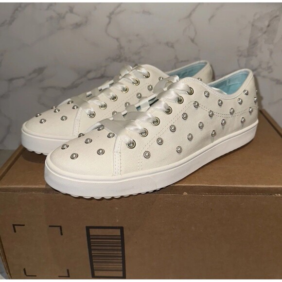 Kate Spade Women's White Match Imitation Pearls Sneakers 8.5 MSRP $225 NWOT - Picture 10 of 10